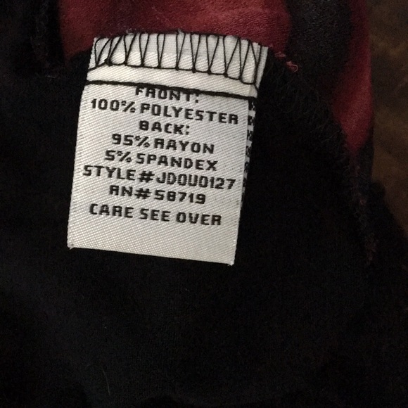 Hannah Wine & Black Knit and Sheer Top-L - Picture 4 of 6